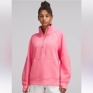 NWT lululemon Scuba Oversized Funnel Neck Half-Zip, Sakura Pink, Size XS/S